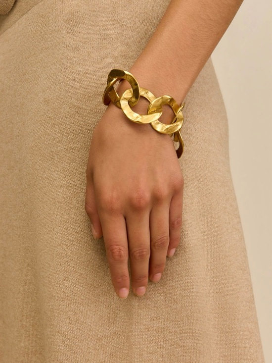 cult gaia Jewelry - NEW in Box Cult Gaia Dulce Hammered Metal Gold Chain Bracelet MSRP 298